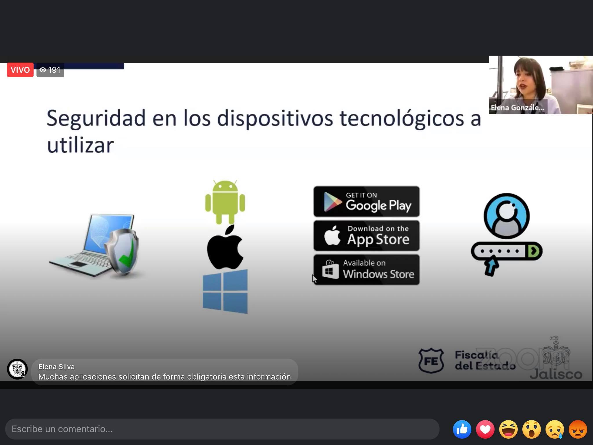 Captura de pantalla de aplicación