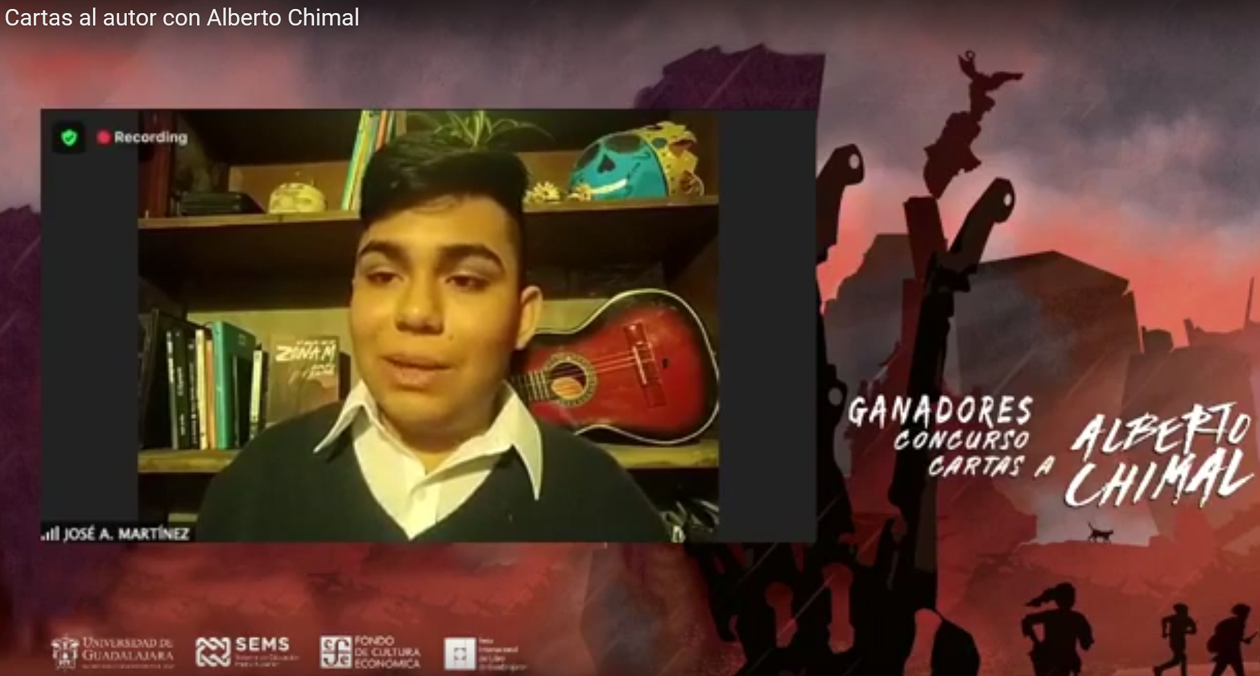 Captura de pantalla de participante del evento