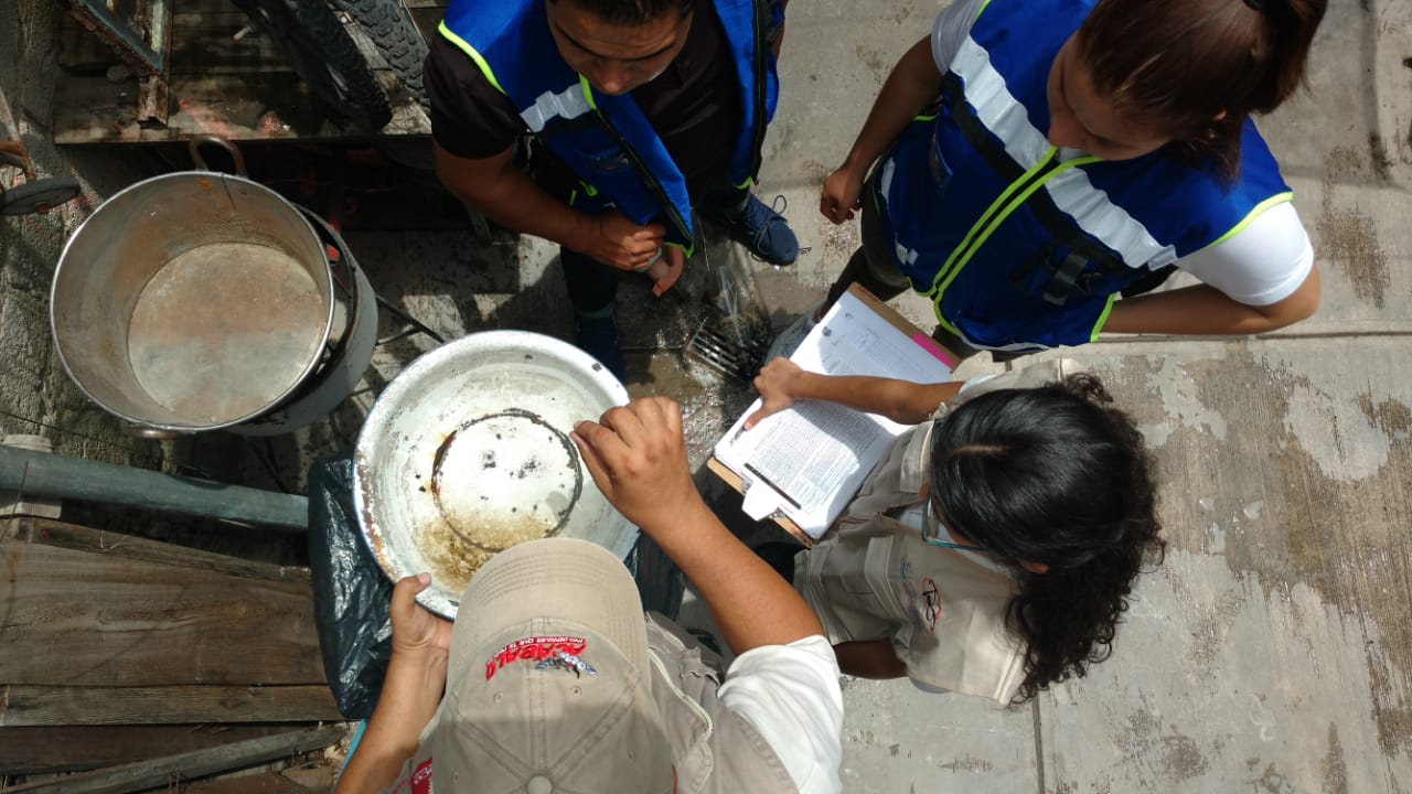 Integrantes de la brigada de prevención y control del dengue