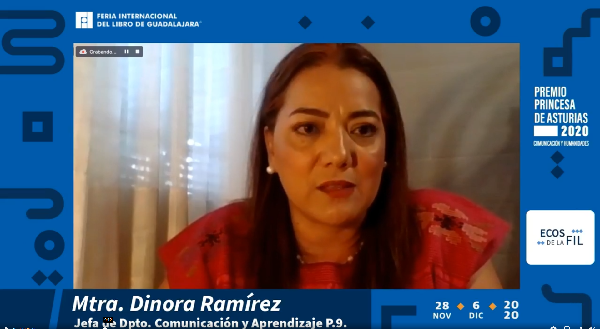Captura de pantalla de la transmisión