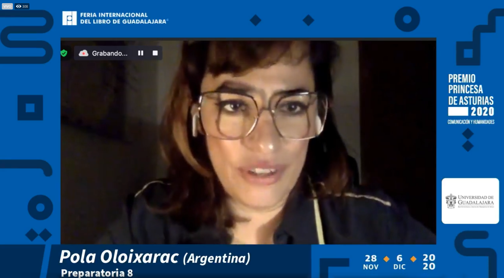 Captura de pantalla de la transmisión