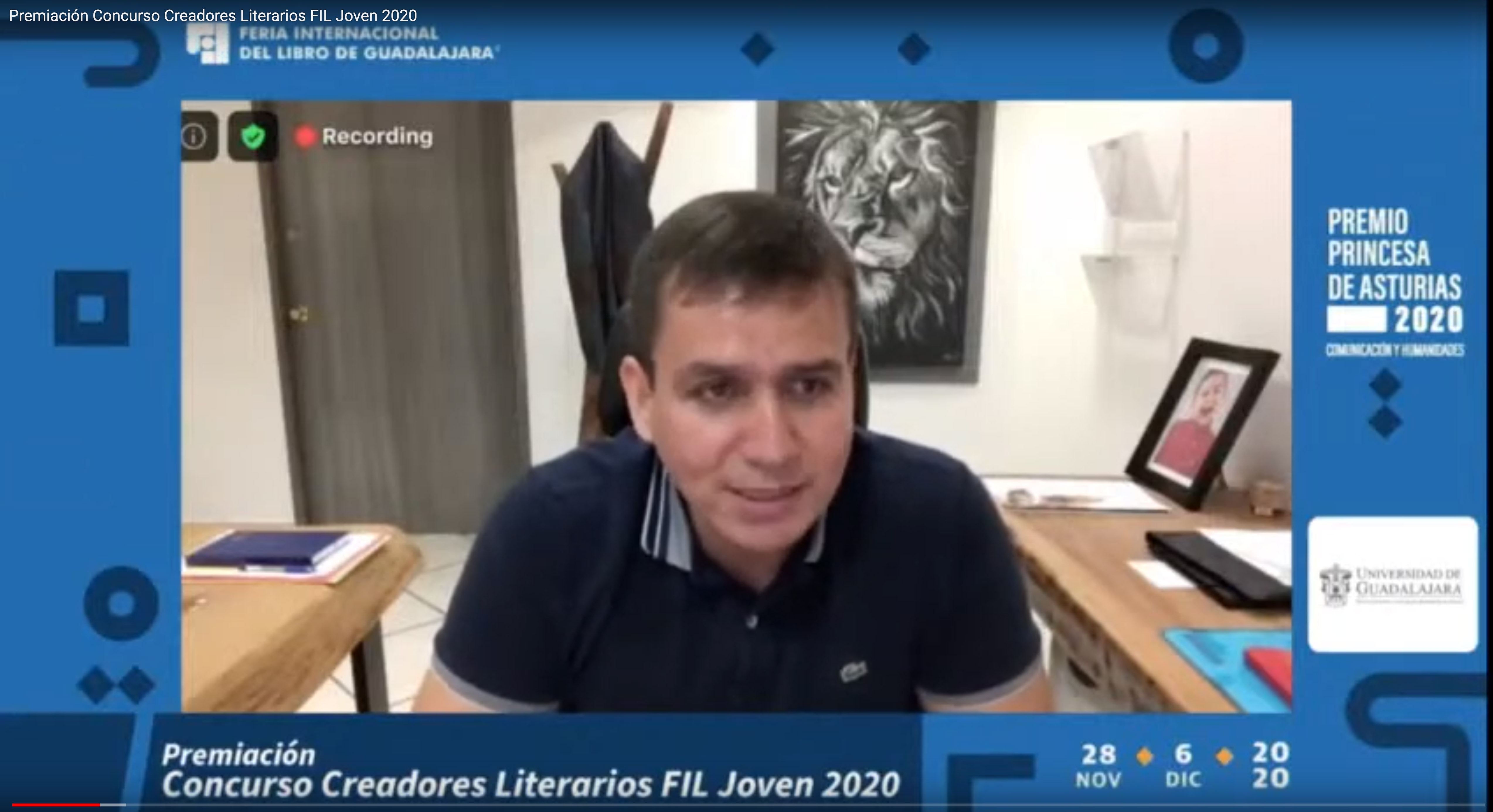 Captura de pantalla de la transmisión