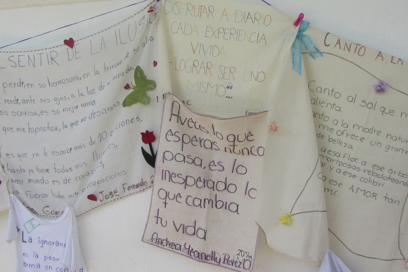 Mantas con texto
