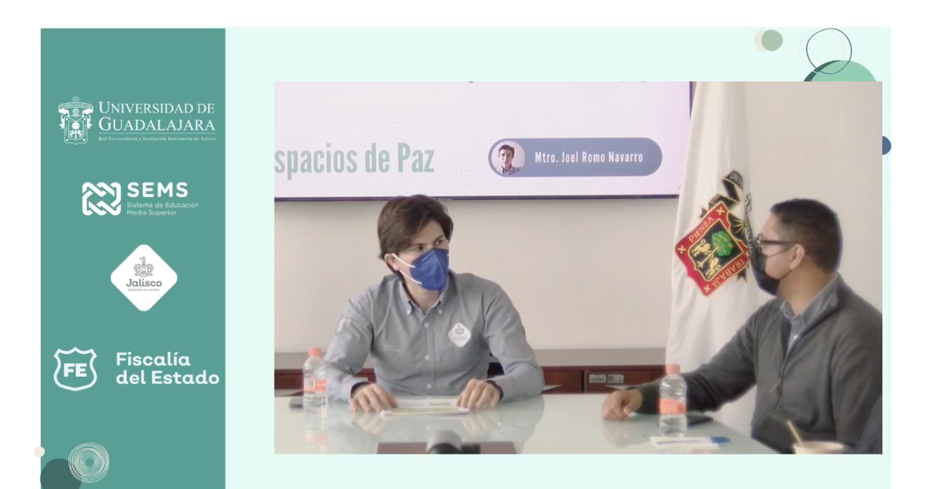 Captura de pantalla de participantes del evento virtual