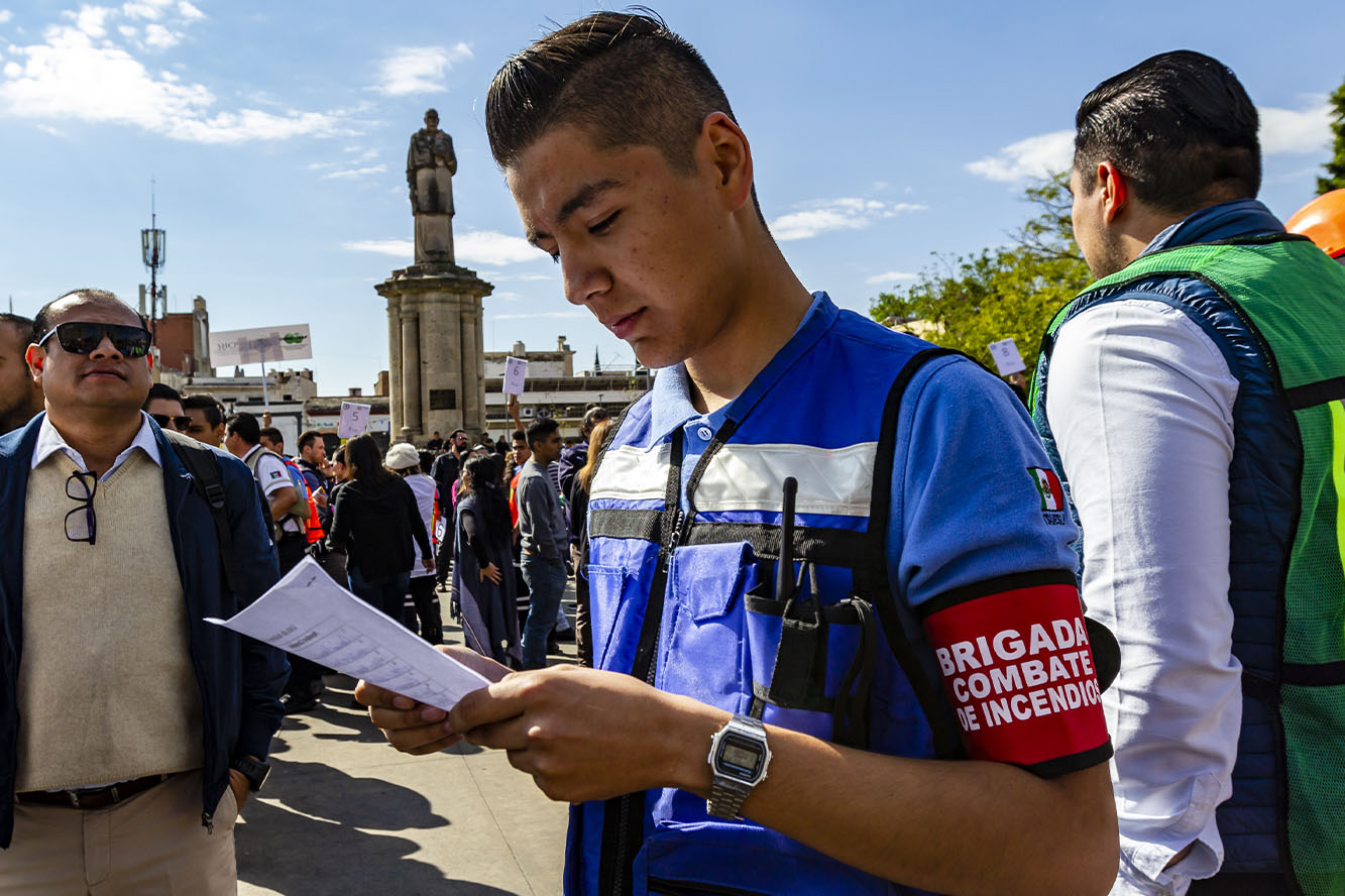 Participantes en macrosimulacro