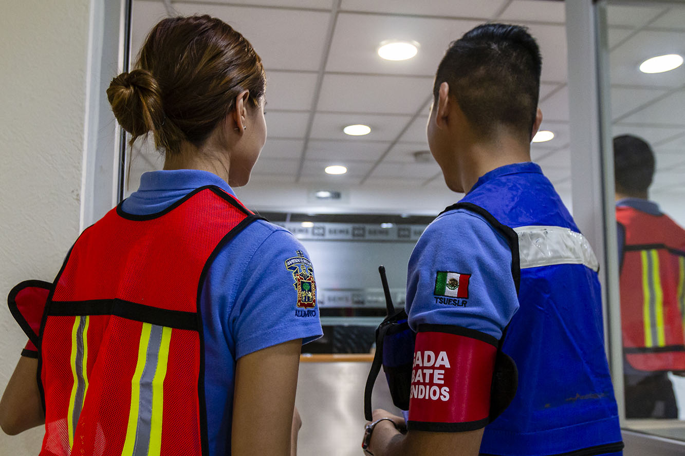 Participantes en macrosimulacro