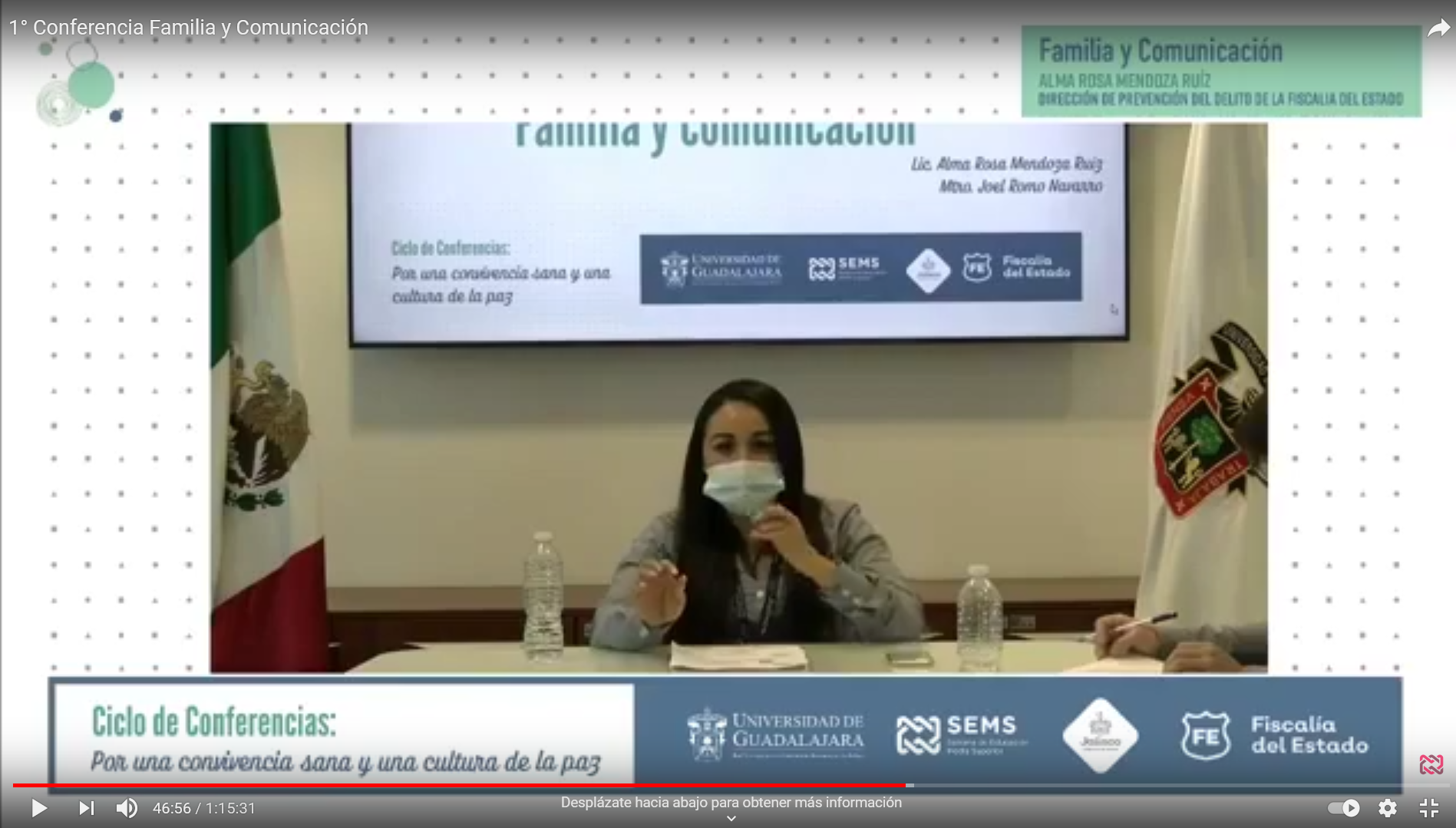 Captura de pantalla de participantes del evento virtual