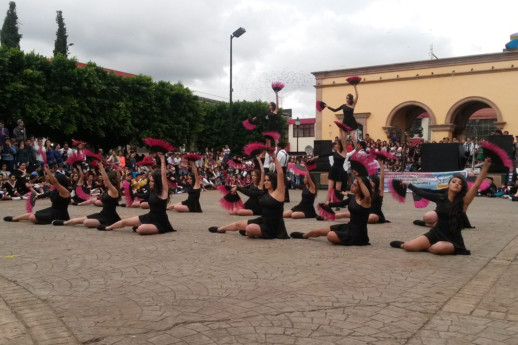 Grupo de alumnos en actividad física
