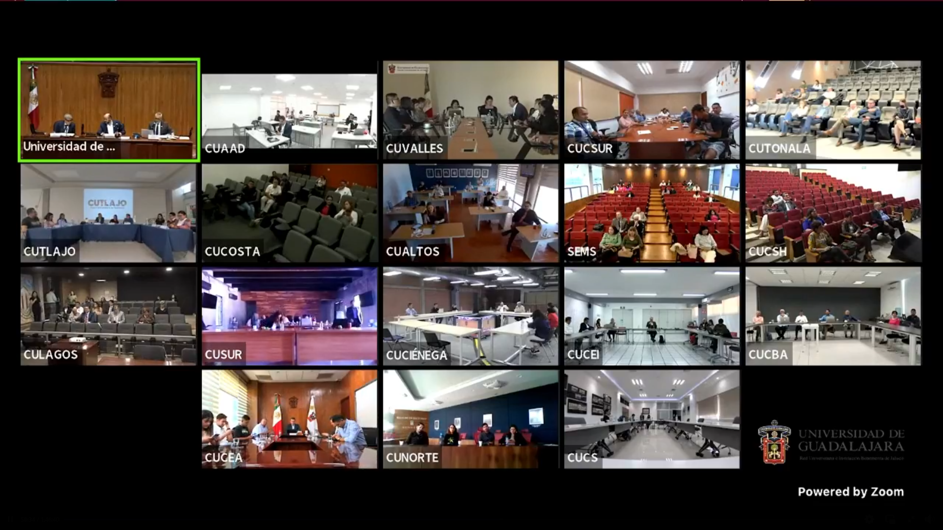 Consejeros en sesión virtual de C G U