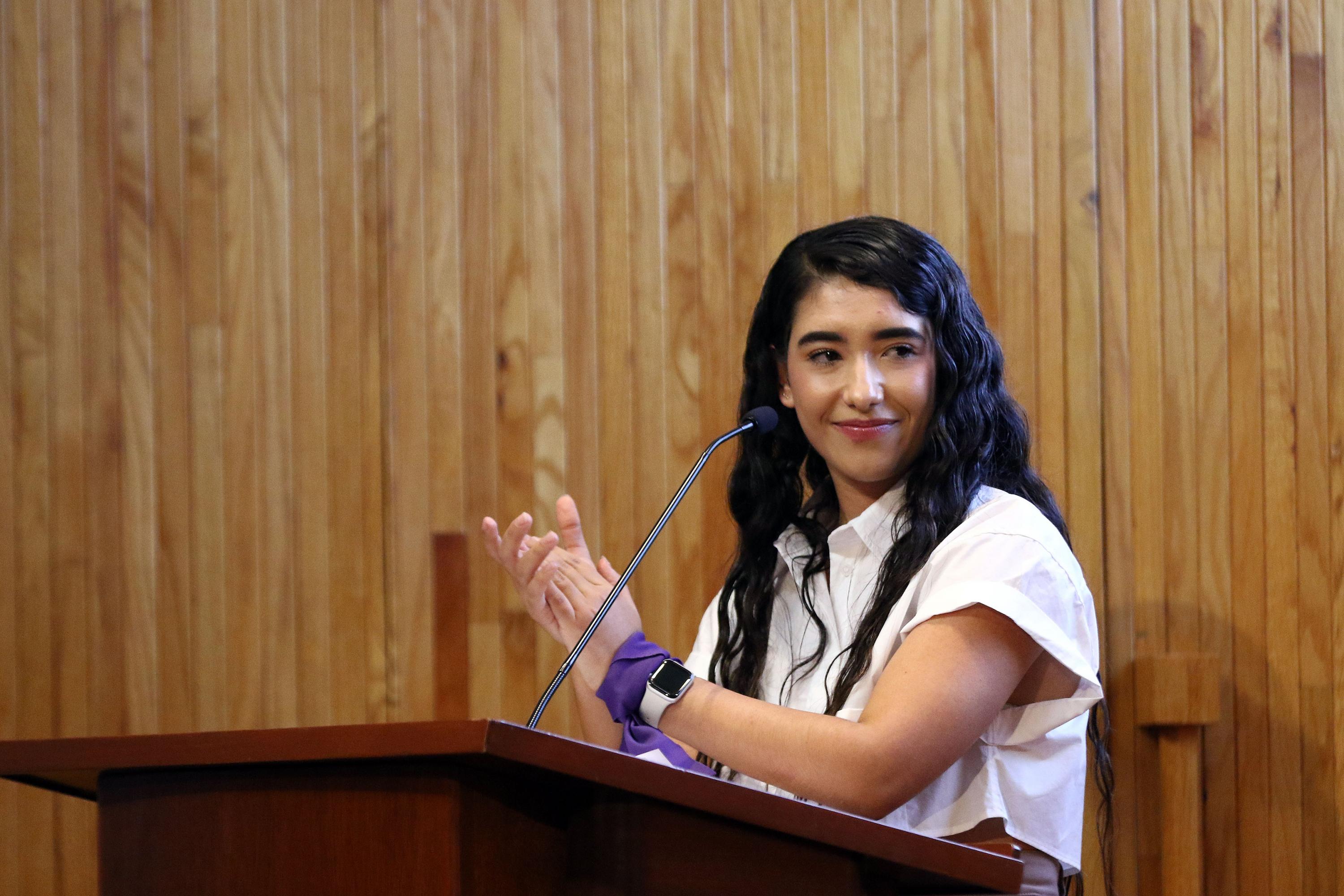 presidenta de la Federación Estudiantil Universitaria Zoé García Romero
