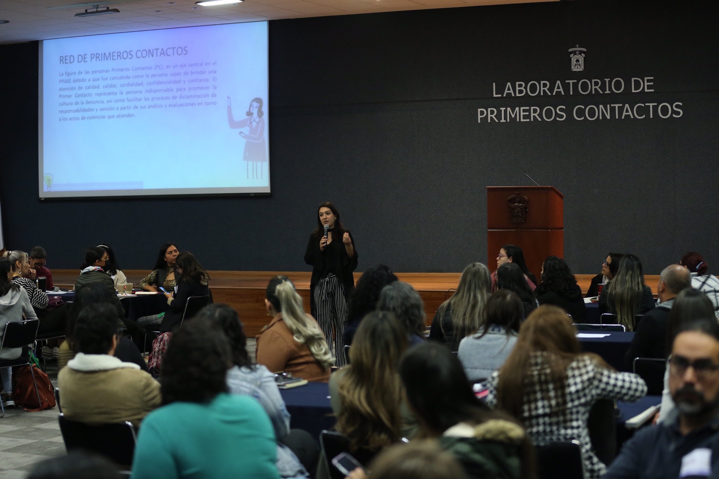 Participantes en Laboratorio de Primeros Contactos como parte del Protocolo para Prevenir, Atender, Sancionar y Erradicar la Violencia de Género