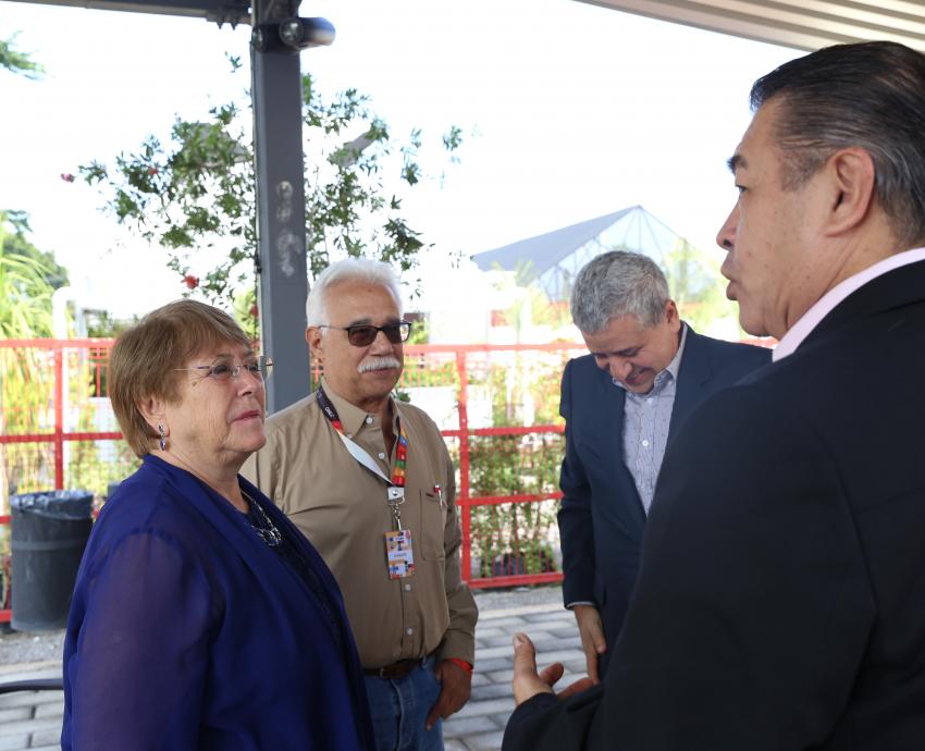 Autoridades del evento en recorrió las instalaciones del Museo de Ciencias Ambientales
