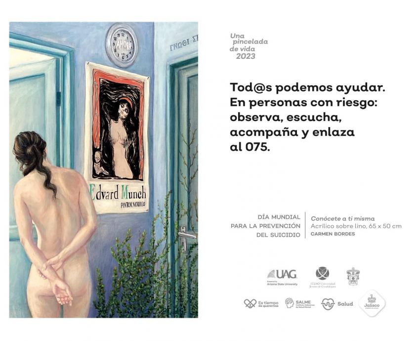 postales de artistas jaliscienses para prevenir el suicidio promueven Una pincelada de vida