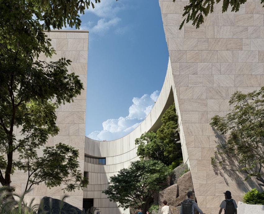 fachada del edificio del Museo de Ciencias Ambientales de la Universidad de Guadalajara