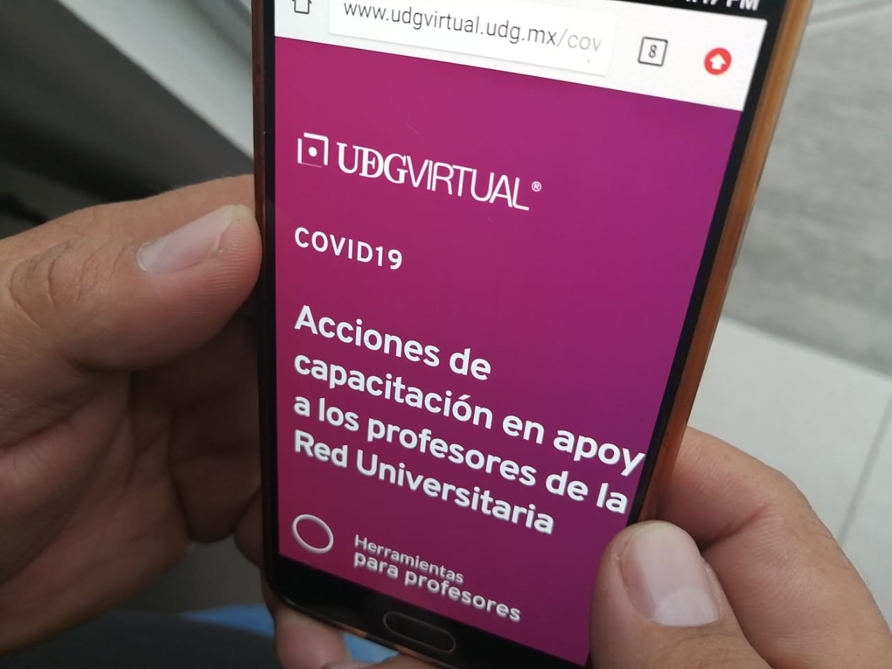 Pantalla de celular
