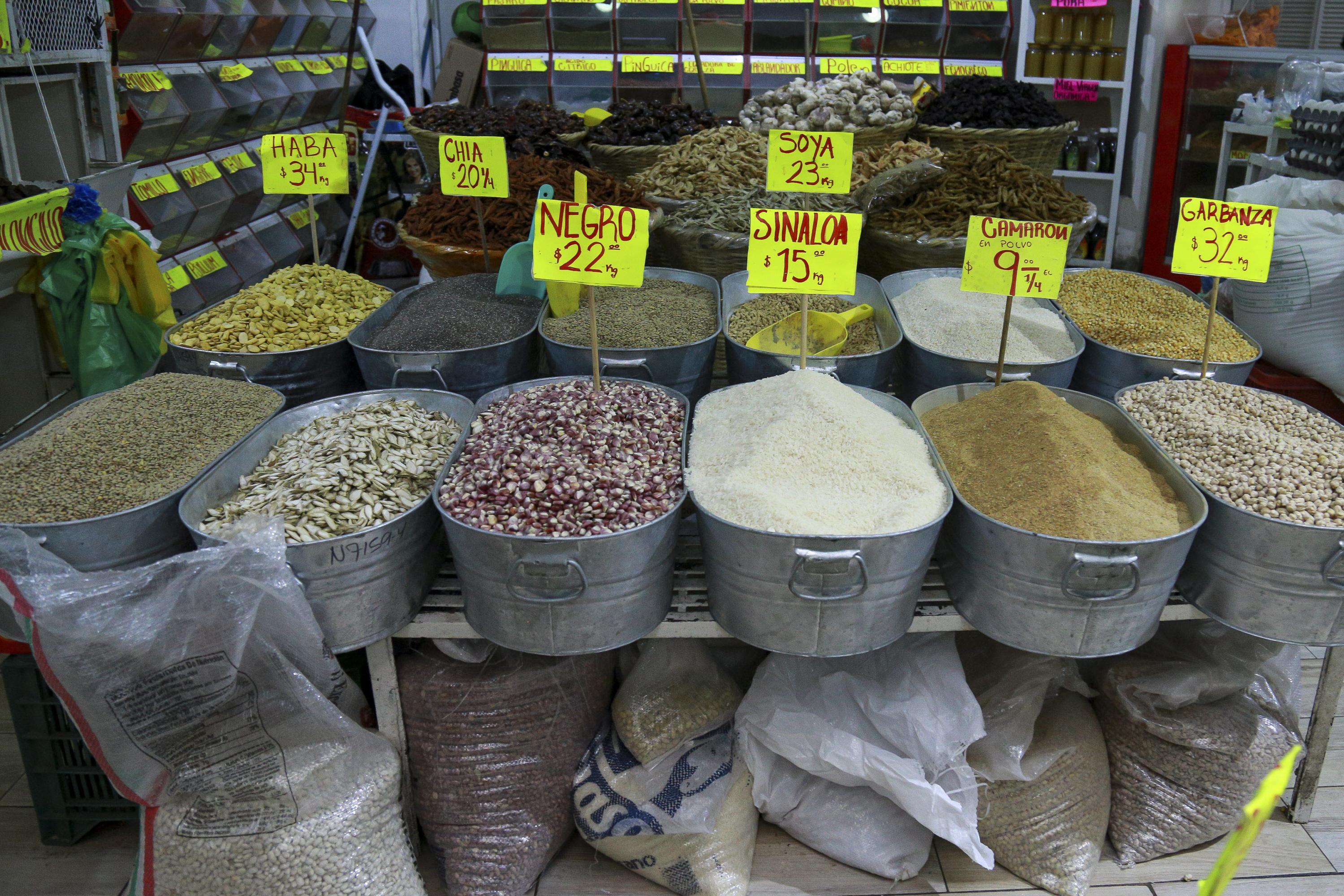 Puesto de alimento en grano