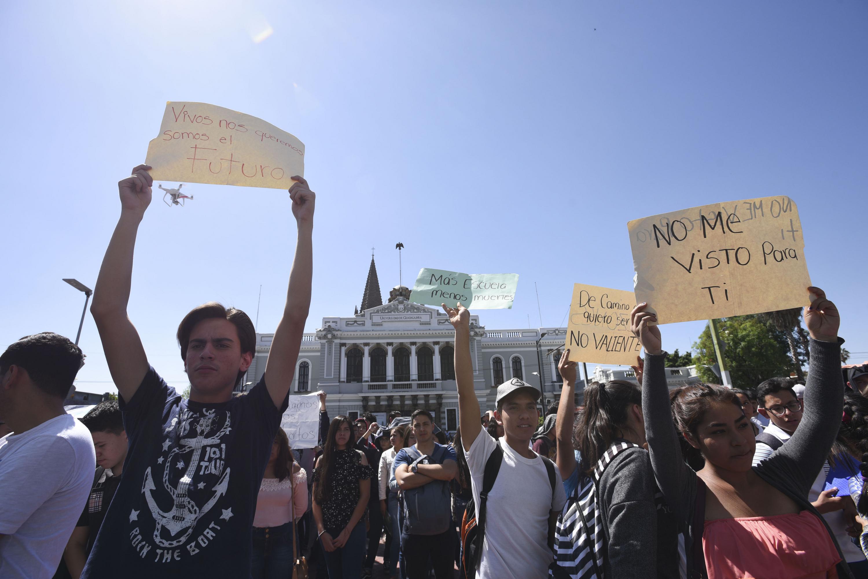 Estudiantes en manifestación
