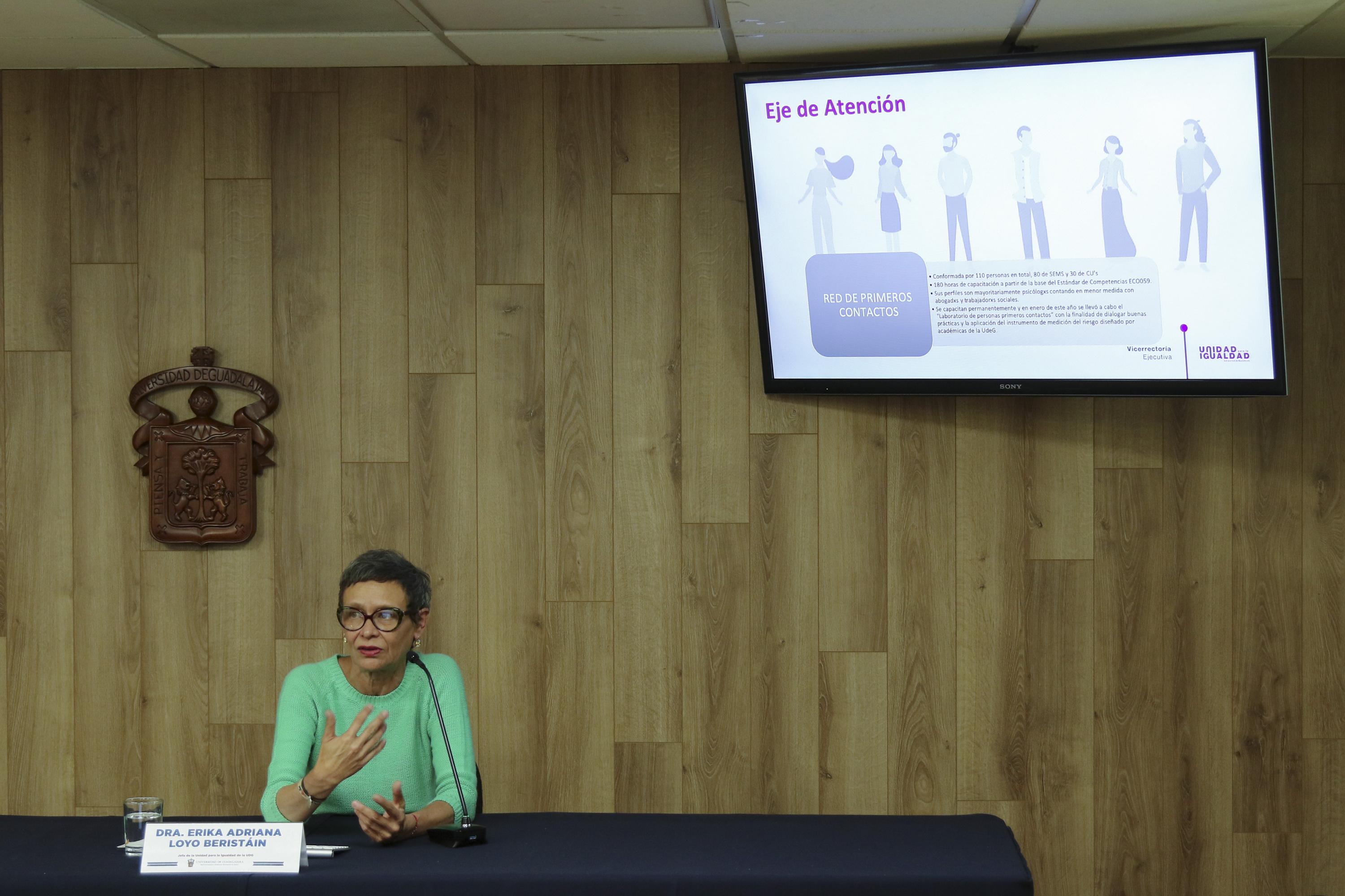 Autoridad del evento en rueda de prensa