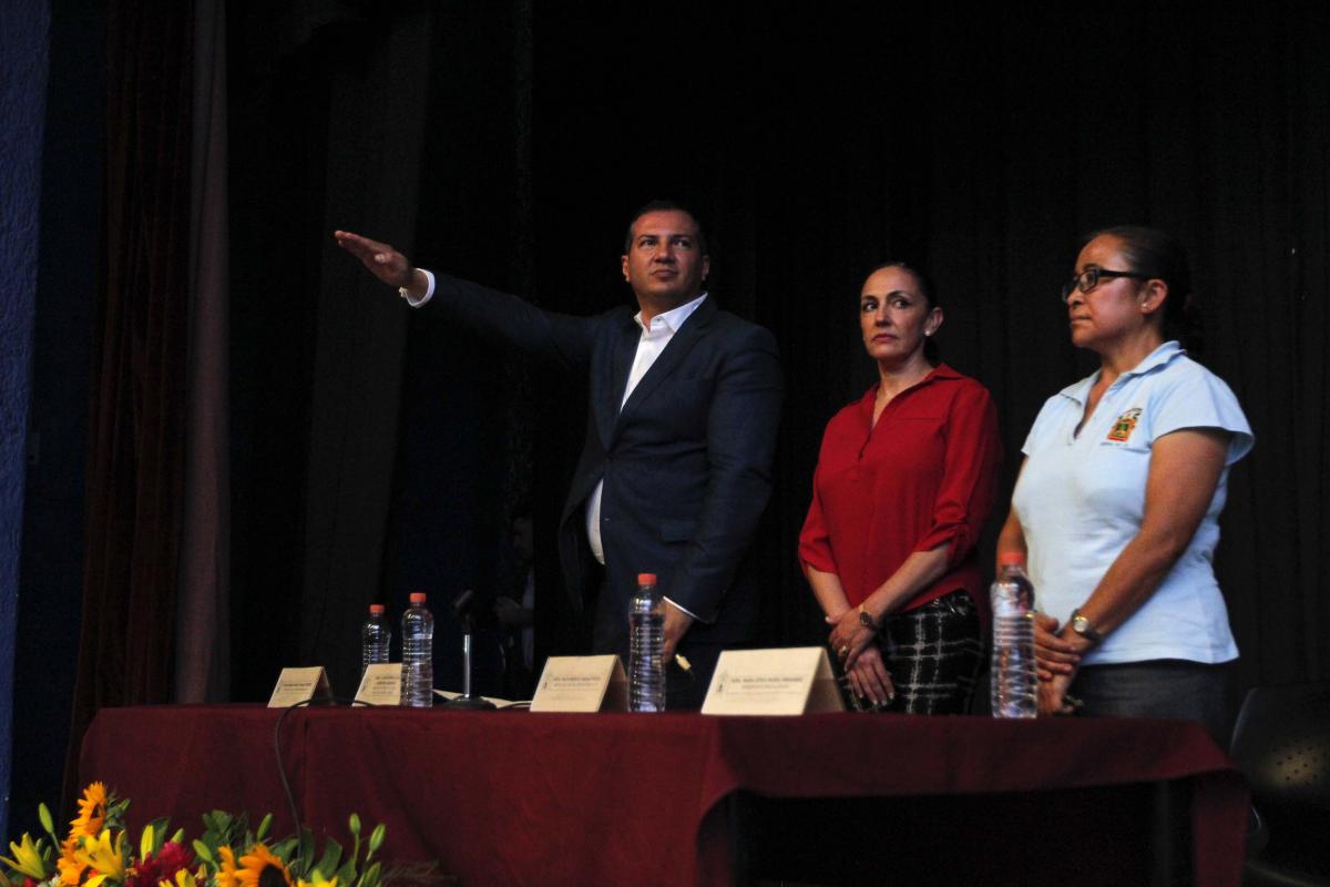 Fotografía: Jonatan Orozco Toma de protesta de Miguel Padilla como director de la Preparatoria 4
