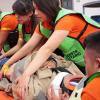 Alumnos en práctica de salvamento