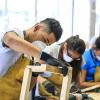 Alumnos trabajando en taller