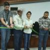 Autoridades en corte del liston de inauguración