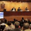 Integrantes del presidium en auditorio