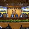 Autoridades del evento en presídium