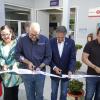 Autoridades del evento en corte de listón