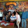 Autoridades del evento en firma de acuerdo