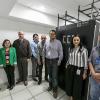 Autoridades del SEMS junto a servidores del Centro de Datos