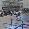 Escolta y alumnos del plantel