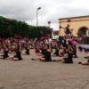 Grupo de alumnos en actividad física