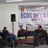 Escritor en auditorio frente a asistentes