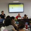 Autoridades del evento frente a asistentes