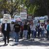 Participantes en contingente caminata por la autonomía Caminata por la Autonomía, la Educación y la Salud