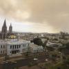 vista panorámica del aire contaminado en la ciudad de Guadalajara