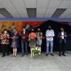 Autoridades del evento en corte de listón