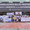 Participantes en contingente caminata por la autonomía Caminata por la Autonomía, la Educación y la Salud