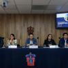 Autoridad del evento en rueda de prensa
