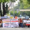 Participantes en contingente caminata por la autonomía Caminata por la Autonomía, la Educación y la Salud