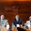 Rector general, vicerrector y secretario de la UdeG en rueda de prensa