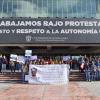 Participantes en contingente caminata por la autonomía Caminata por la Autonomía, la Educación y la Salud