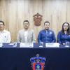 Integrantes mesa en rueda de prensa