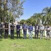 Autoridades del evento en corte de listón