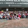 Participantes en contingente caminata por la autonomía Caminata por la Autonomía, la Educación y la Salud