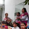Mujeres y niñas Indígenas participantes en el evento