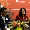 Autoridades del evento en presidium