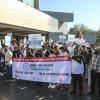 Participantes en contingente caminata por la autonomía