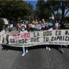 Participantes en contingente caminata por la autonomía Caminata por la Autonomía, la Educación y la Salud